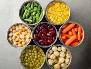 Cans of food demonstrating changing food industry trends