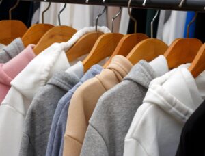 Clothes on a rack
